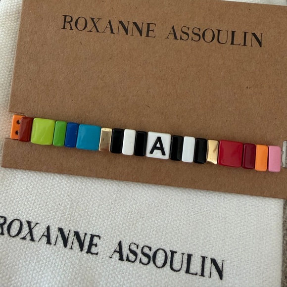 Roxanne Assoulin Letter A Colorful Alphabet Beaded Bracelet - Picture 4 of 5